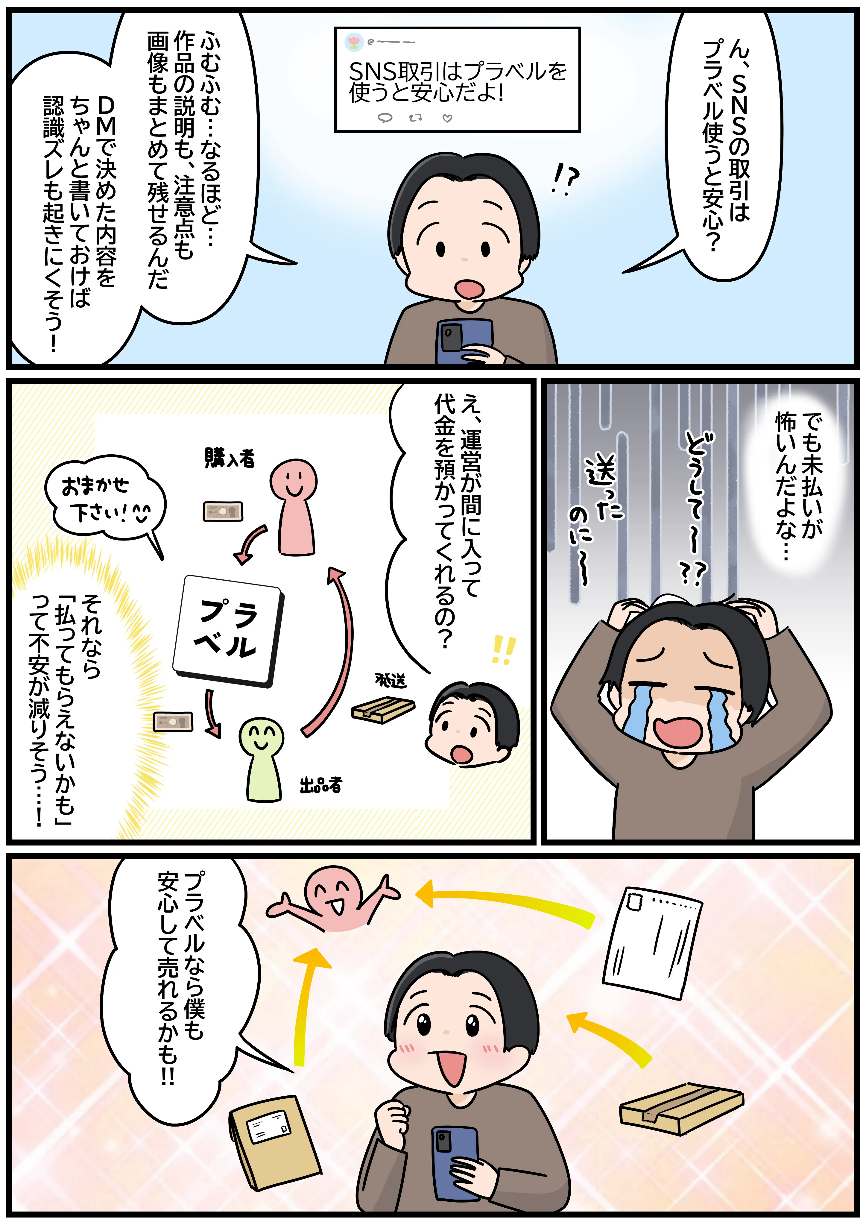 プラベル使い方マンガ イラスト販売編 2ページ目